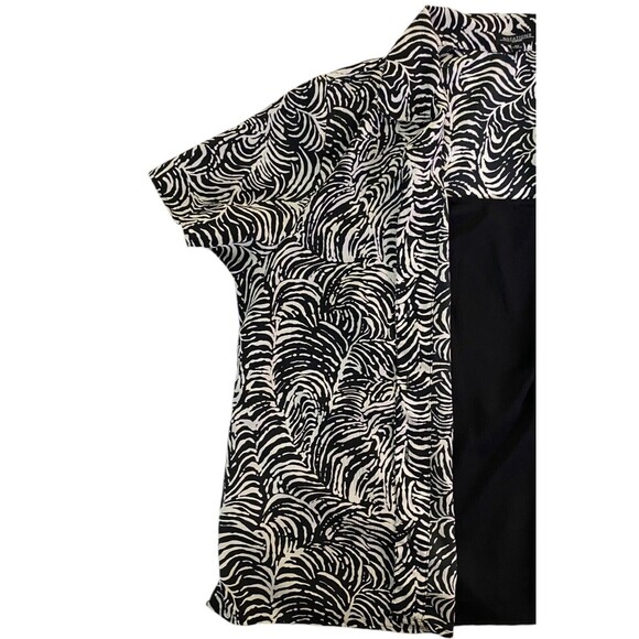 Notations Top With Attached Camisole Woman's Size 3XL Black White Geometric - Picture 10 of 11
